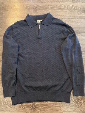 Men Diobosi Homme black quarter-zip knit sweater